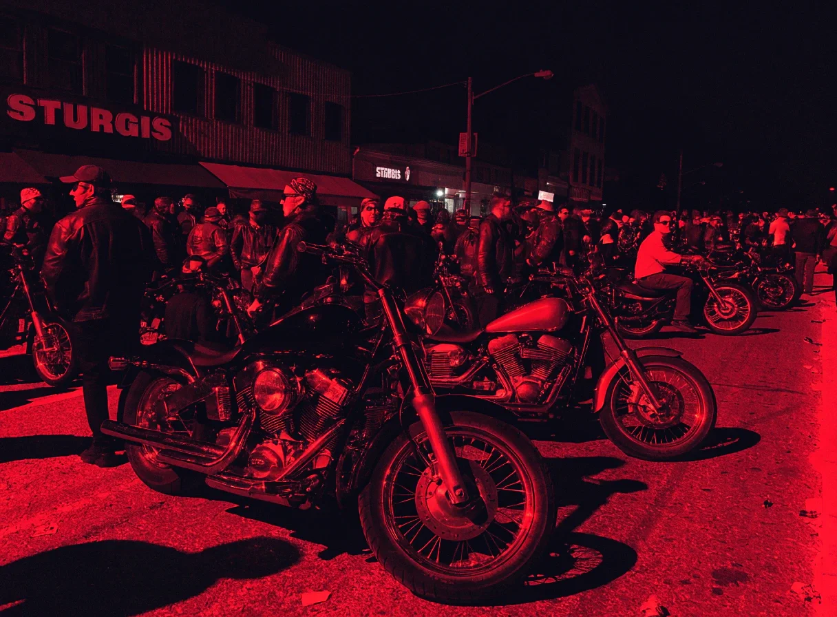 Rassemblement de motos dans l'esprit de Sturgis